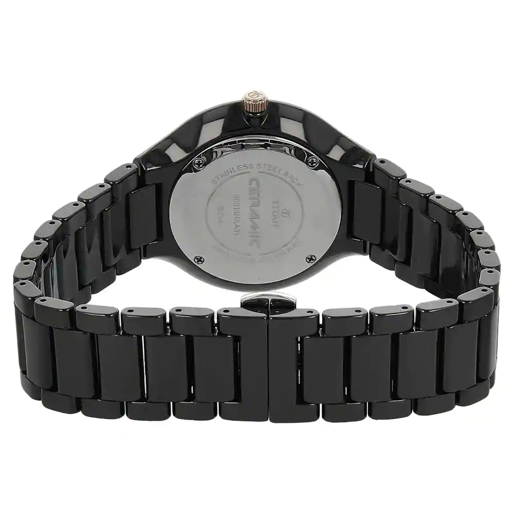Analog Black & Ceramic Men's Watch NQ90014KC02