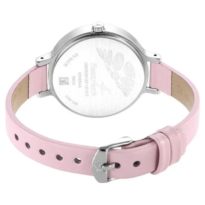 Fastrack Analog Pink & Leather Women' NS6266SL01