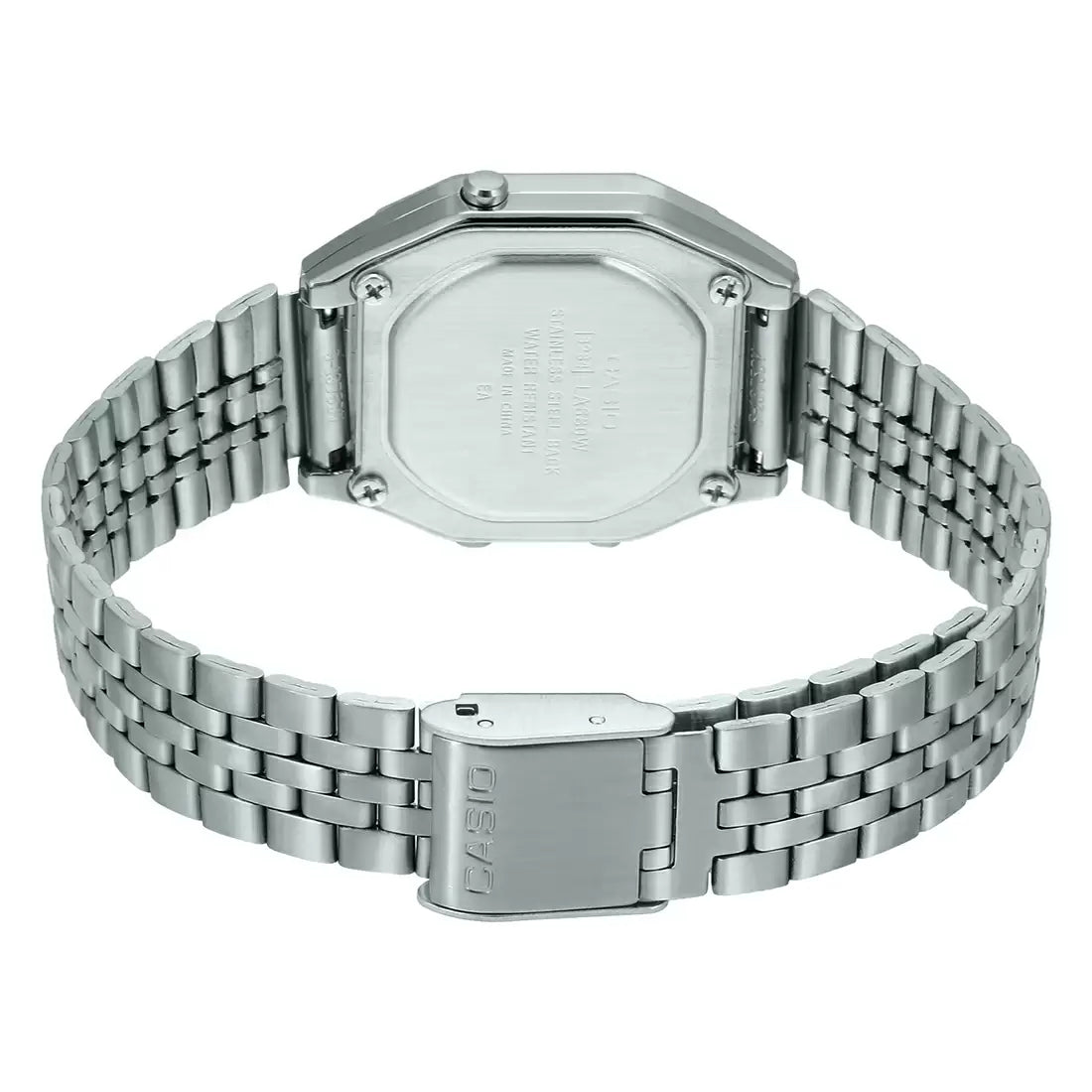 Casio Digital Silver & Stainless Steel Women's Watch D203