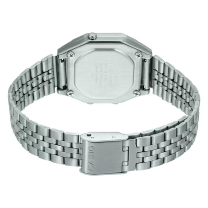 Casio Digital Silver & Stainless Steel Women's Watch D203