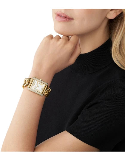 Michael Kors  White & Stainless Steel Women's Watch MK7300