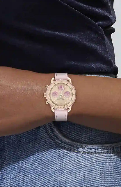 COACH WOMENS QUARTZ CALFSKIN LEATHER WATCH - 14504123