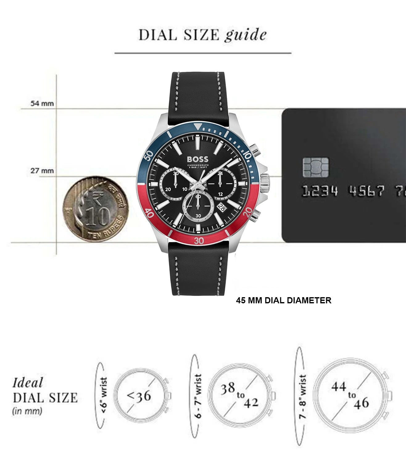 Hugo Boss Analog Black & Leather Men's Watch 1514099