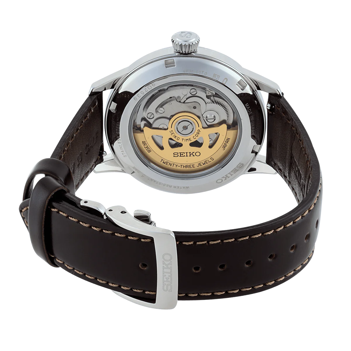 Seiko Analog Green & Leather Men's Watch srpd37j1