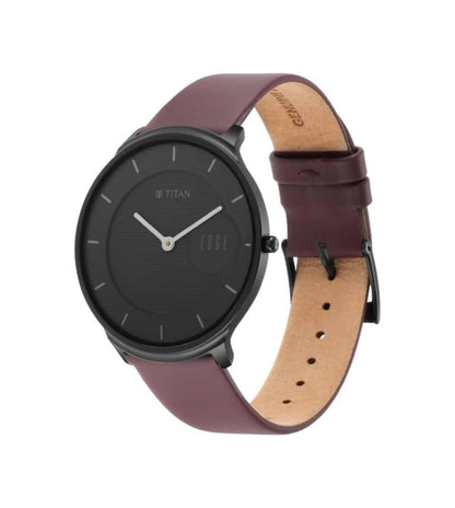 Analog Black & Leather Men's Watch NR1843NL01
