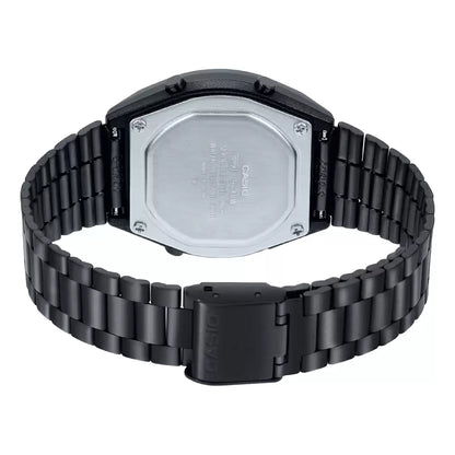 Casio Digital Black & Stainless Steel Unisex Watch D185