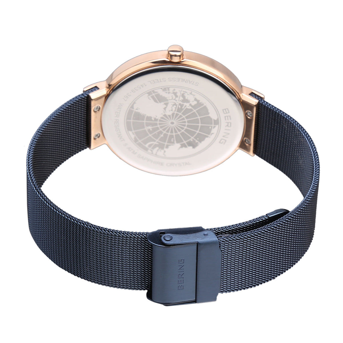 Bering Analog Blue & Milanese Men's Watch 14539 367