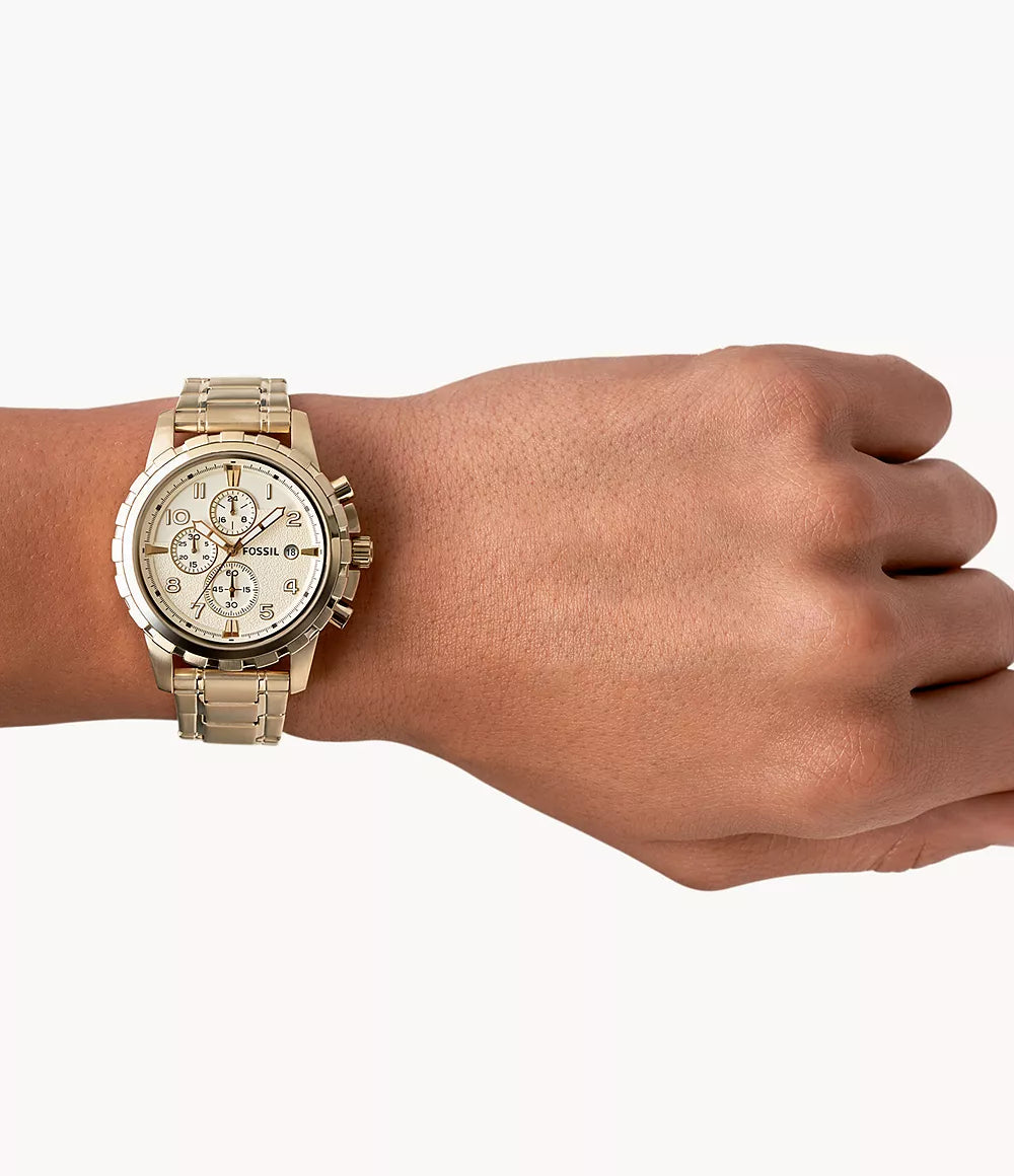 Fossil Analog Off-White & Stainless Steel Men's Watch FS4867