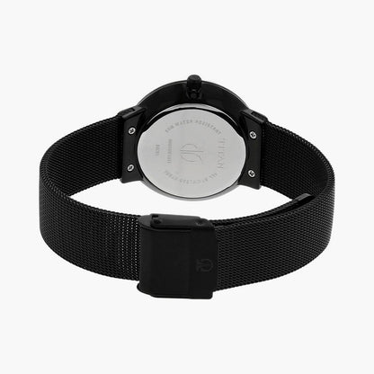 Analog Black & Stainless Steel Women's Watch NQ95033NM01