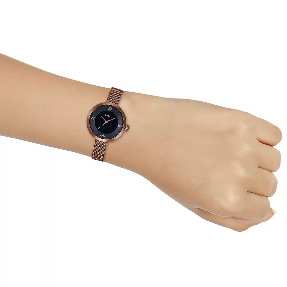 Casio Analog Black & Stainless Steel Women's Watch A1853