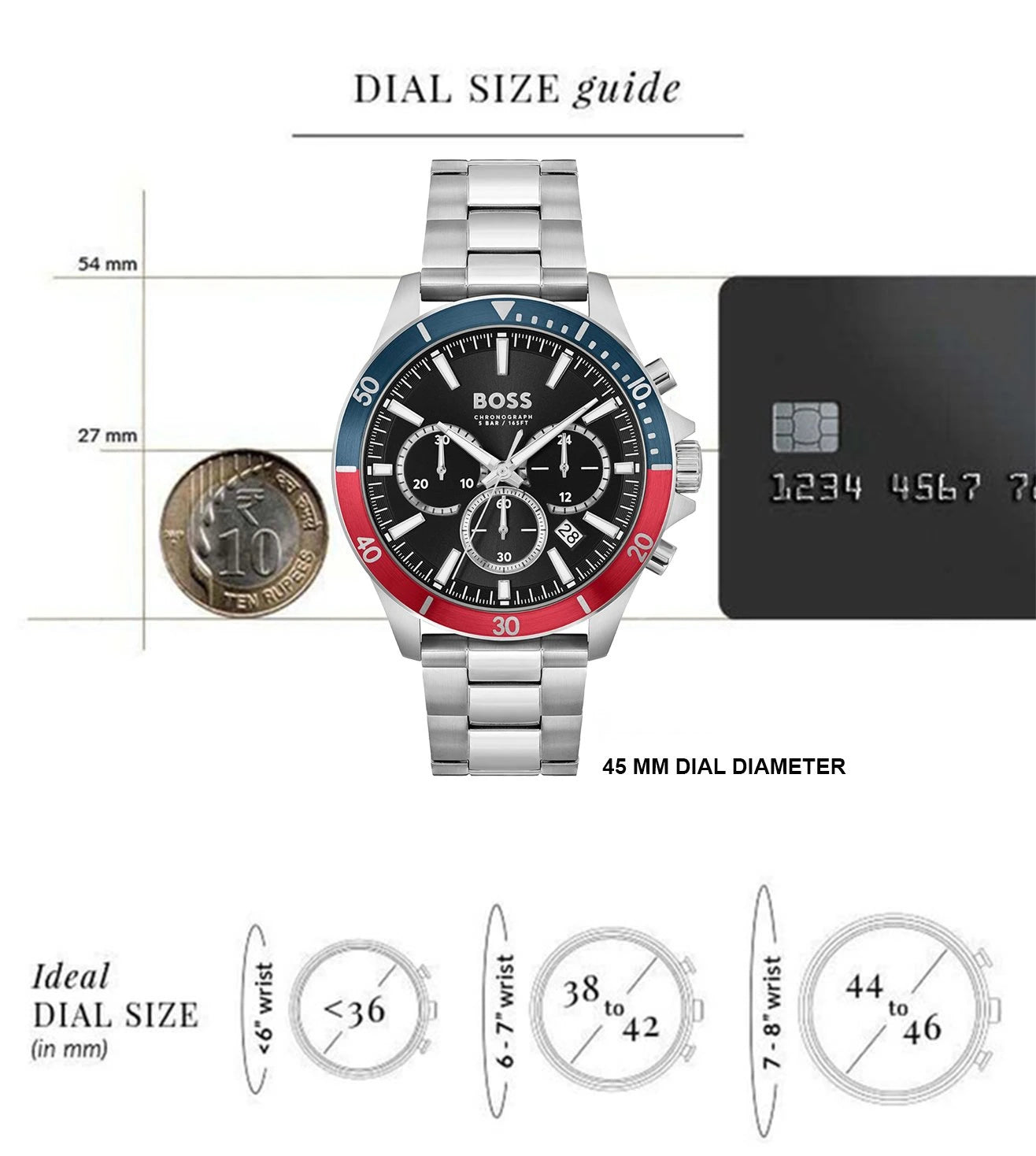 Hugo Boss Analog Black & Stainless Steel Men's Watch 1514108