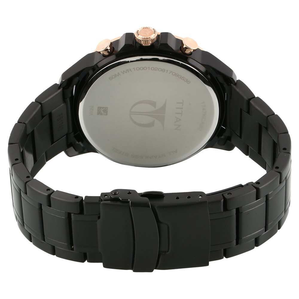 Multifunction Black & Stainless Steel Men's Watch 1747KM02