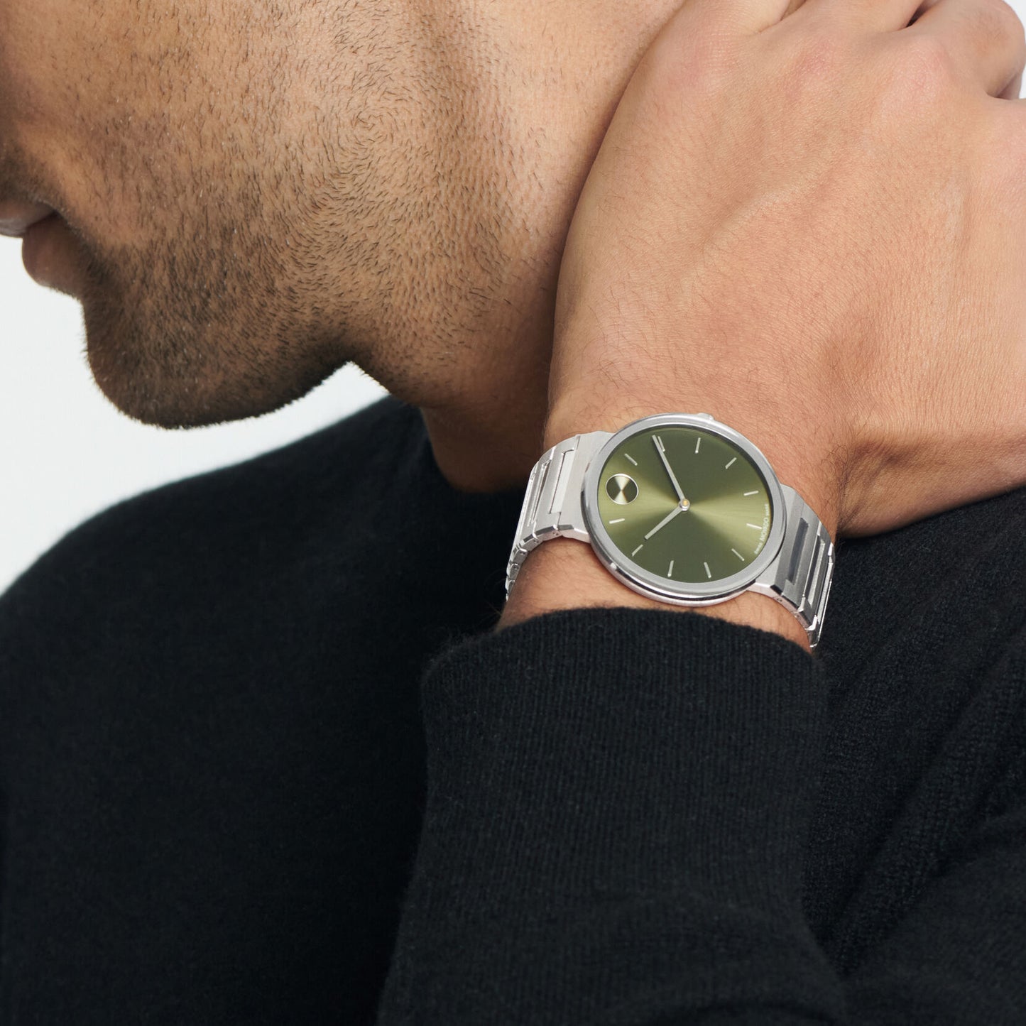 Movado Analog Green & Metal band Unisex Watch 3601074