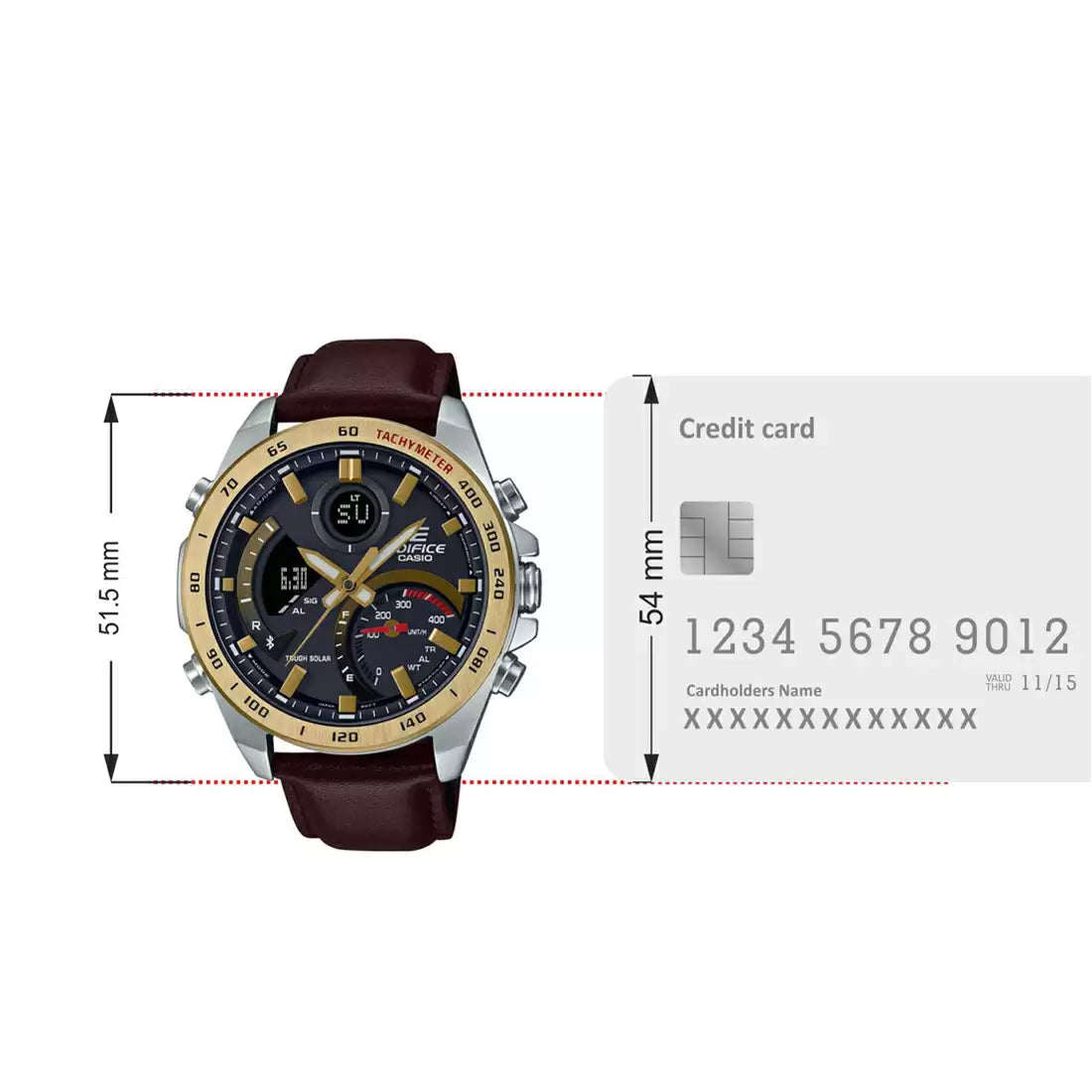 Casio Analog-Digital Gold & Leather Men's Watch EX530