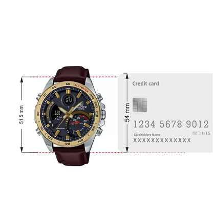 Casio Analog-Digital Gold & Leather Men's Watch EX530