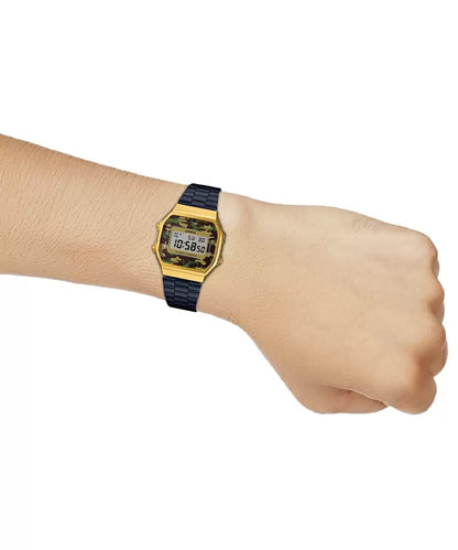 Casio Digital Black & Stainless Steel Unisex Watch D148