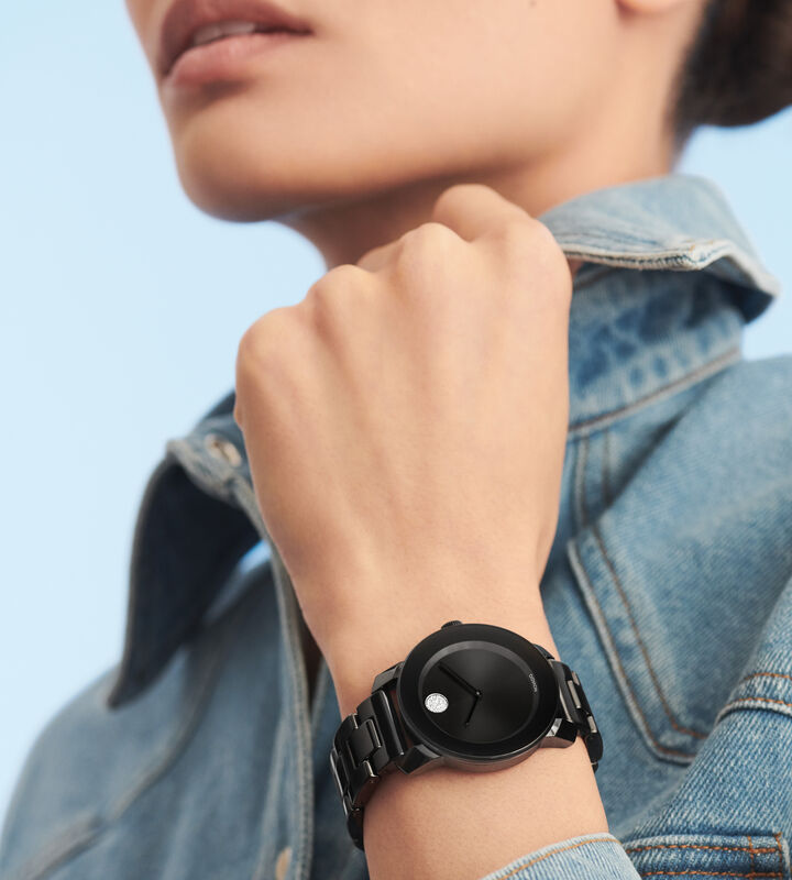 Movado Analog Black & Ceramic Women's Watch 3600803