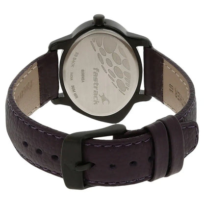 Fastrack Analog Silver & Leather Men's Watch NP6098NL01