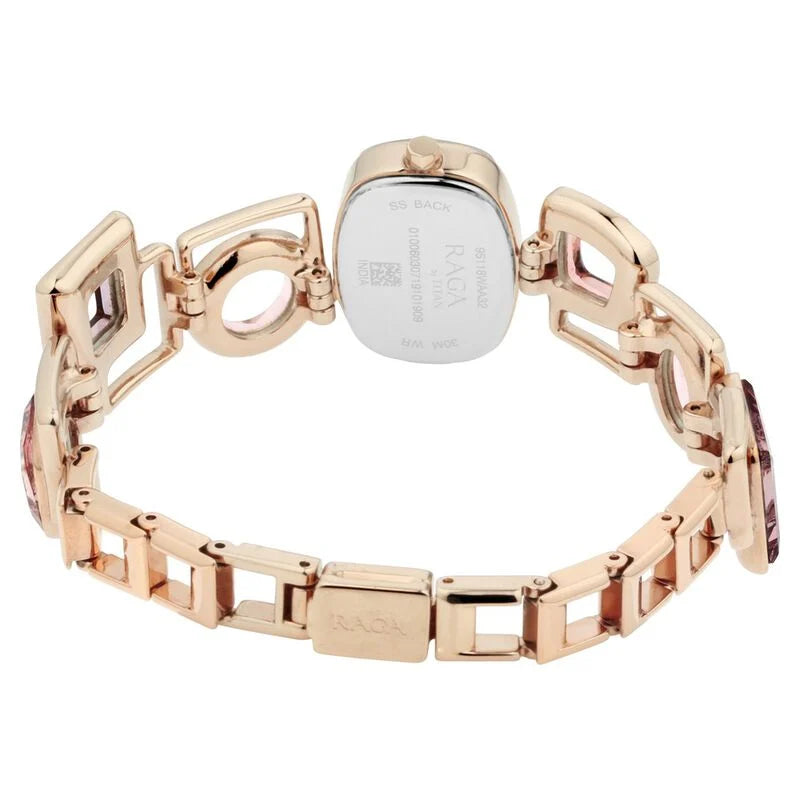 Analog Pink & Stainless Steel Women's Watch 95118WM02