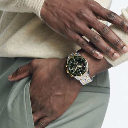 Movado Chronograph Green & Stainless Steel Men's Watch 3650167