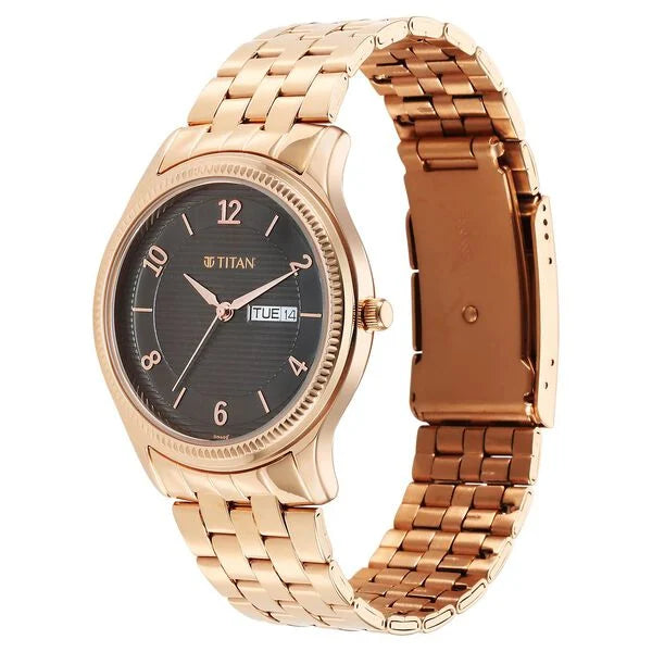 Analog Brown & Stainless Steel Men's Watch NS1824WM01