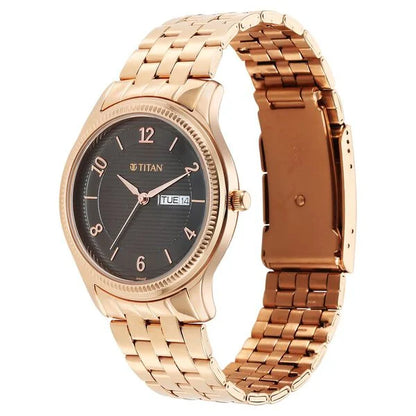 Analog Brown & Stainless Steel Men's Watch NS1824WM01