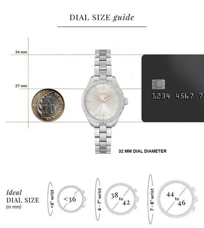 Hugo Boss Analog White & Stainless Steel Women's Watch 1502726