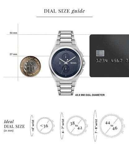 Hugo Boss Analog Blue & Stainless Steel Men's Watch 1514048