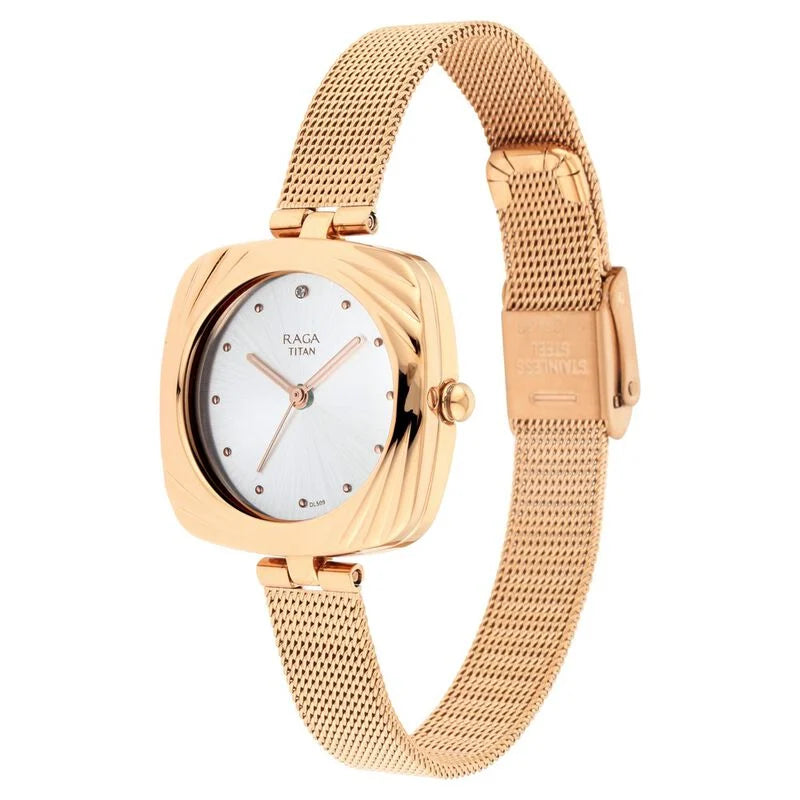 Analog Silver & Metal band Women's Watch NR95139KM01