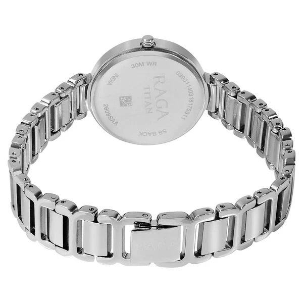 Raga Viva White Dial Analog Metal Strap watch for Women