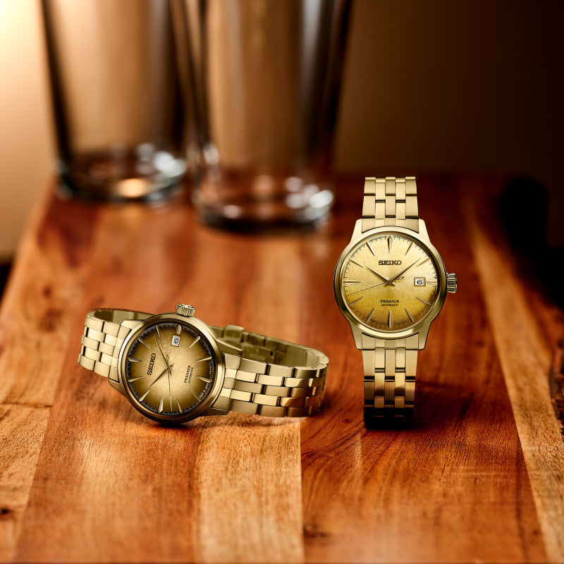 Seiko Analog Gold & Stainless Steel Men' SRPK48J1