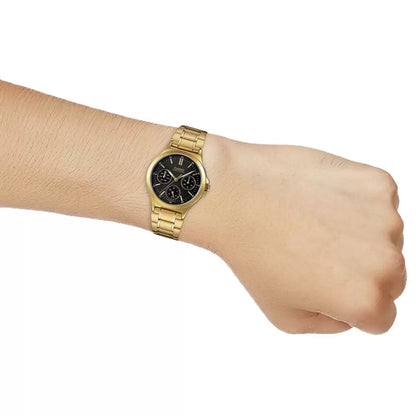 CASIO Chronograph Black & Stainless Steel Women's Watch A1914