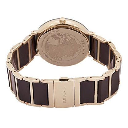 Bering Analog Brown & Stainless Steel Women's Watch 11435 765