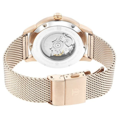 Mechanical Silver Dial Analog Stainless Steel Strap Watch for Men