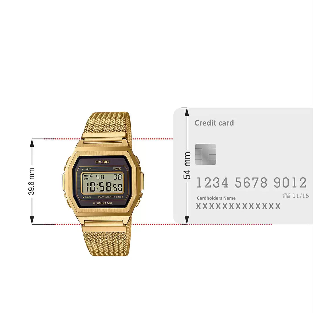 Casio Digital Black & Stainless Steel Unisex Watch D277