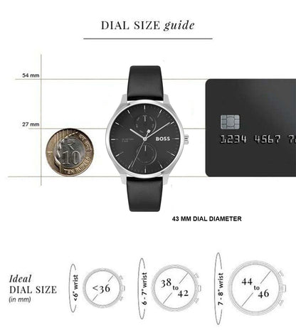 Hugo Boss Analog Black & Leather Men's Watch 1514102