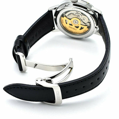 Seiko analog Blue & Leather Men's Watch SRPE43J1