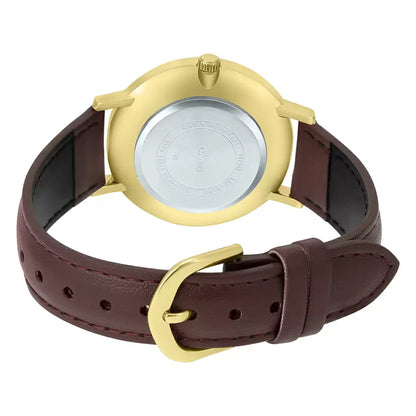 Casio Analog Silver & Leather Women's Watch A1787