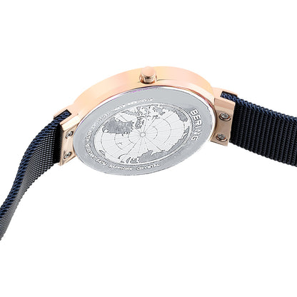 Bering Analog Blue & Milanese Women's Watch 14531 367