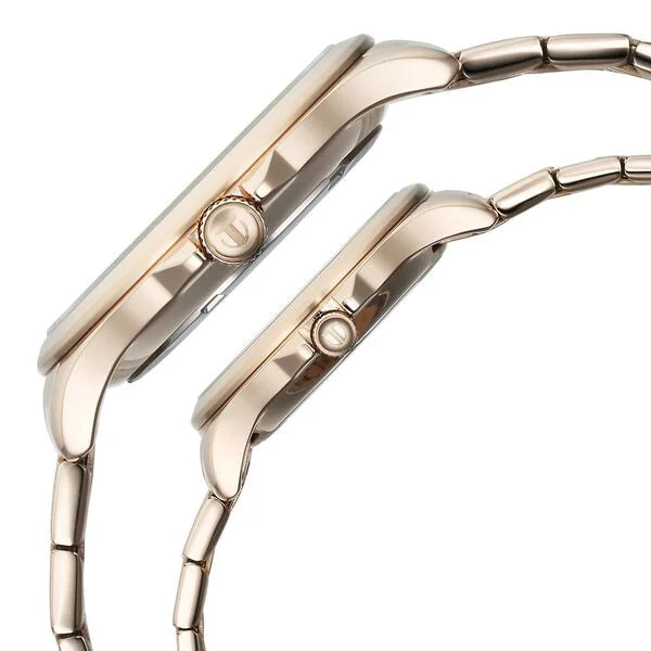 Analog Silver & Stainless Steel Couple' 9401194211WM01
