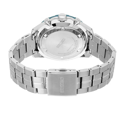 Seiko Analog Black & Stainless Steel Men's Watch SSB345P1