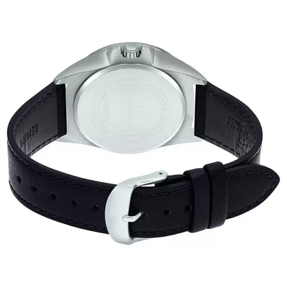 Casio Analog Black & Leather Men's Watch ED538