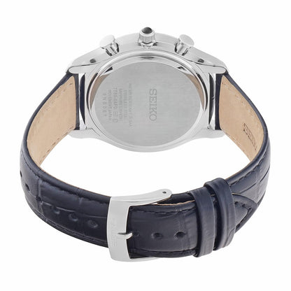 Seiko Analog White & Leather Men's Watch SPC255P1