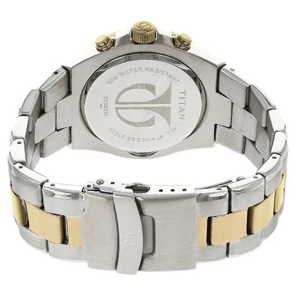 Chronograph White Dial Stainless Steel Strap watch for Men NS9308BM01