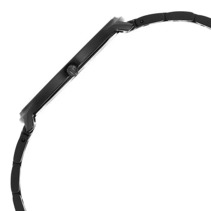 Edge Slim Stainless Steel Strap Black Dial Analog Watch for Men