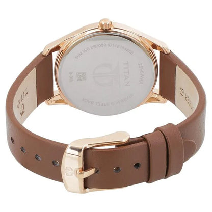 Workwear Blue Dial Analog with Date Leather Strap watch for Women NS2596WL03