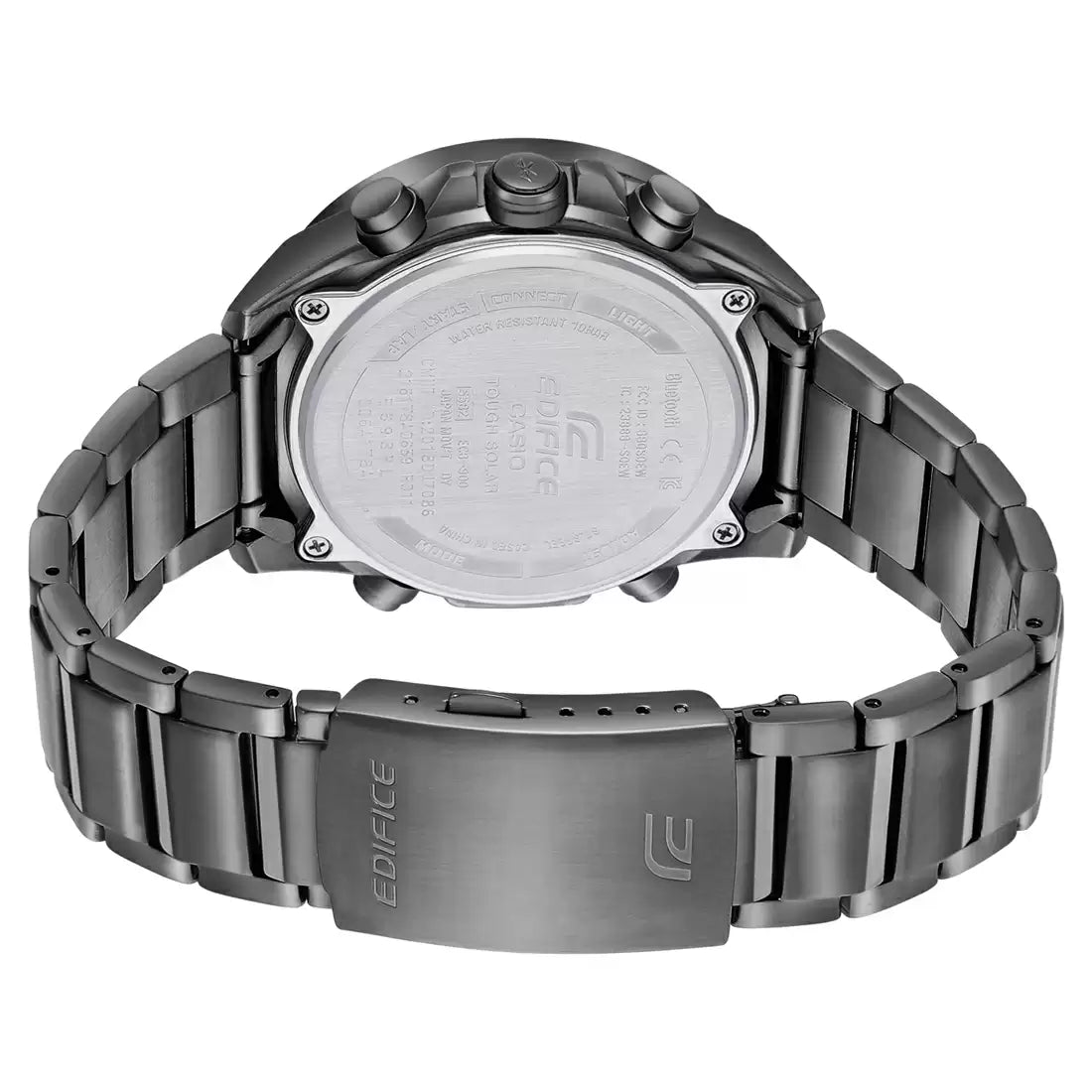 CASIO Analog-Digital Black & Stainless Steel Men's Watch ED527