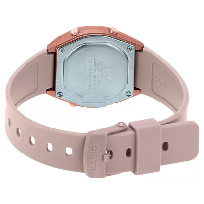 Casio Digital Rose Gold & Rubber Women's Watch D213
