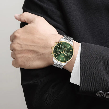 Avery 42 mm Green Dial Stainless Steel Chronograph Watch For Men 1514159
