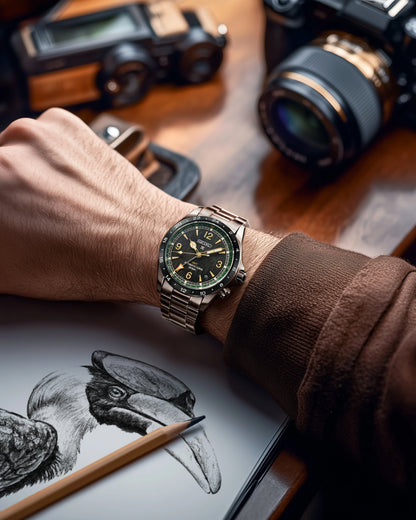 Seiko Analog Green & Stainless Steel Men' SPB493J1